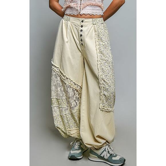 POL Pants - POL Cream lace jogger